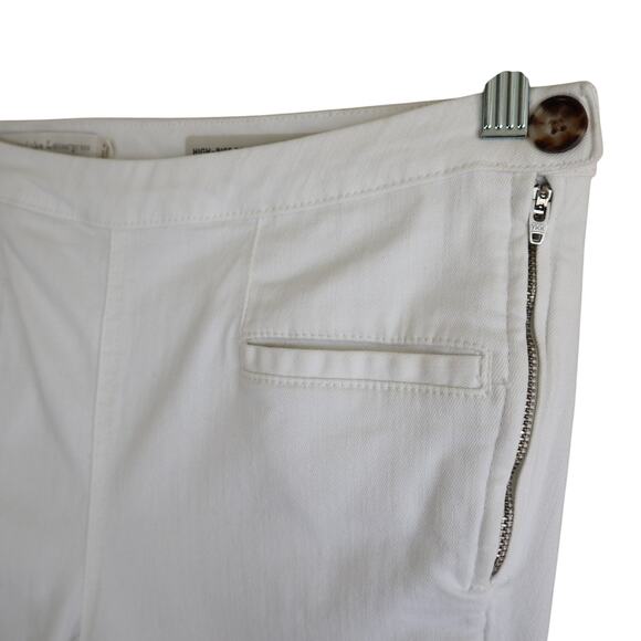 Anthropologie Pilcro Womens High Rise Denim Legging Jeans Size 27 White Crop - Picture 3 of 16
